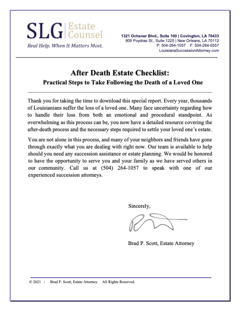After Death Estate eChecklist Download cover